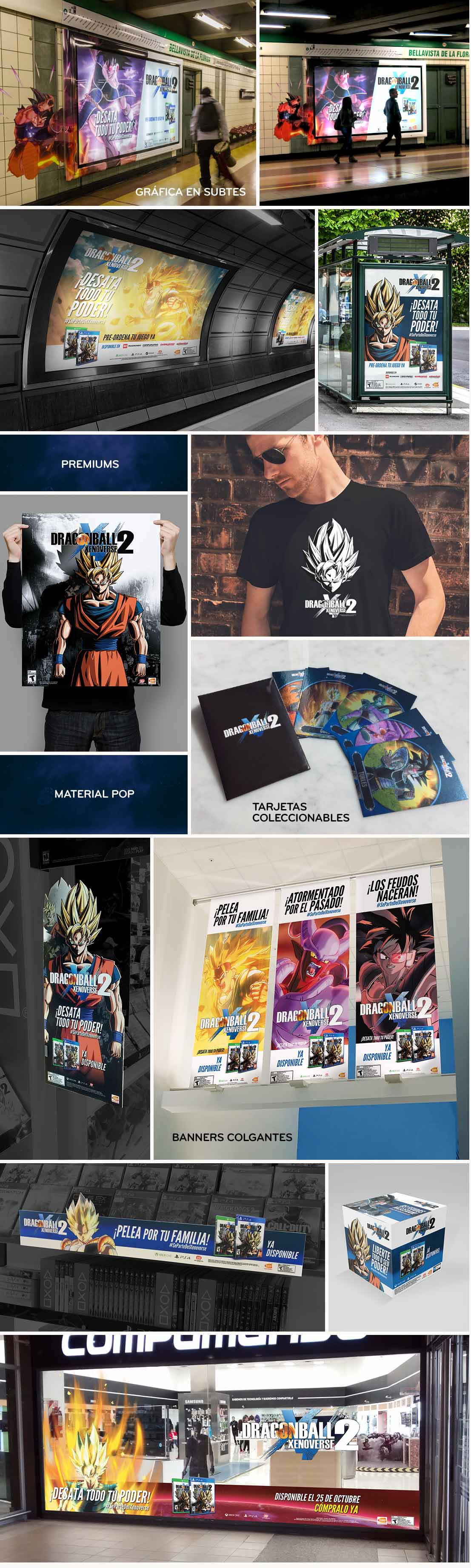 BNE campaña dragon ball xenoverse 2 Digital Lights, campaña grafica, merchandising